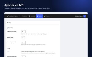 License Deck ayarlar ve API