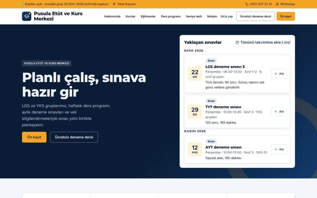 Etüt merkezi konsepti