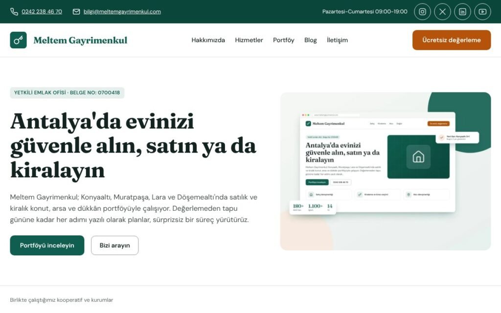 Emlak ofisi konsepti