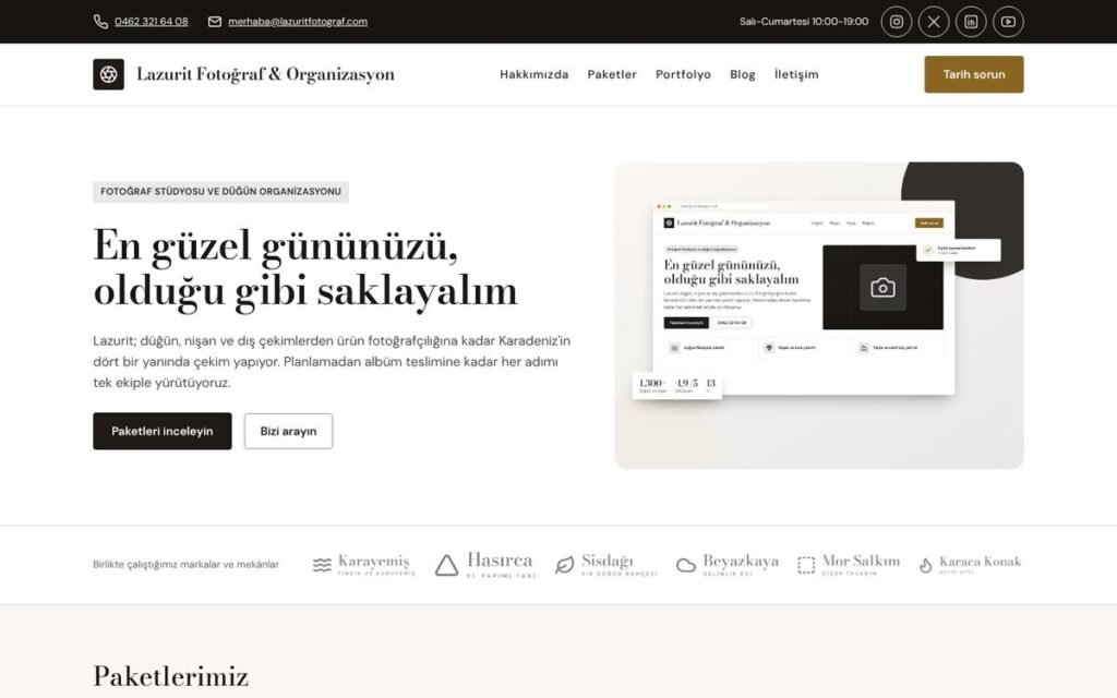Fotoğraf & organizasyon konsepti