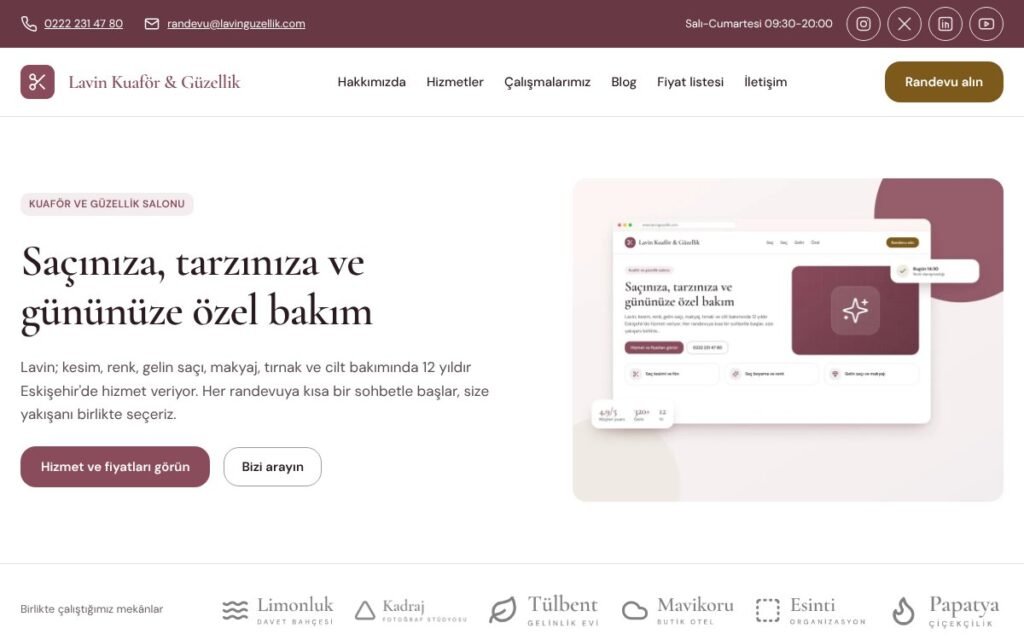 Güzellik & kuaför konsepti