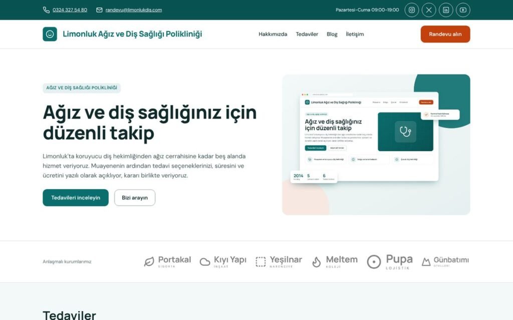 Diş & sağlık kliniği konsepti