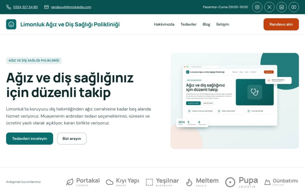 Diş & sağlık kliniği konsepti