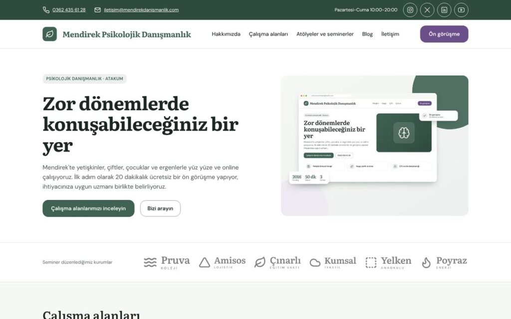 Psikolog & danışman konsepti