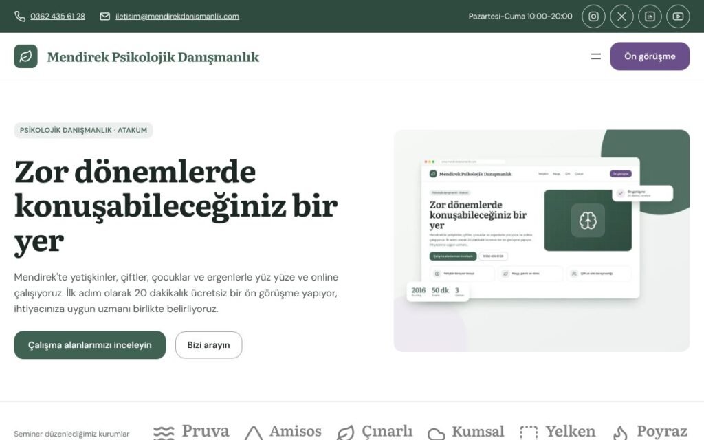 Psikolog & danışman konsepti