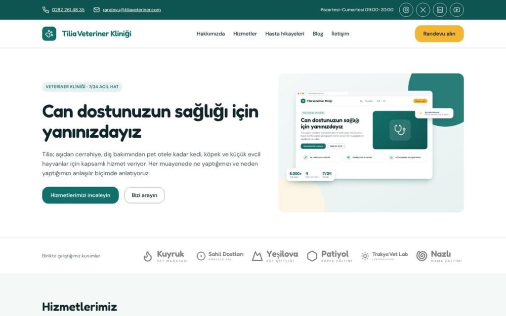 Veteriner kliniği konsepti