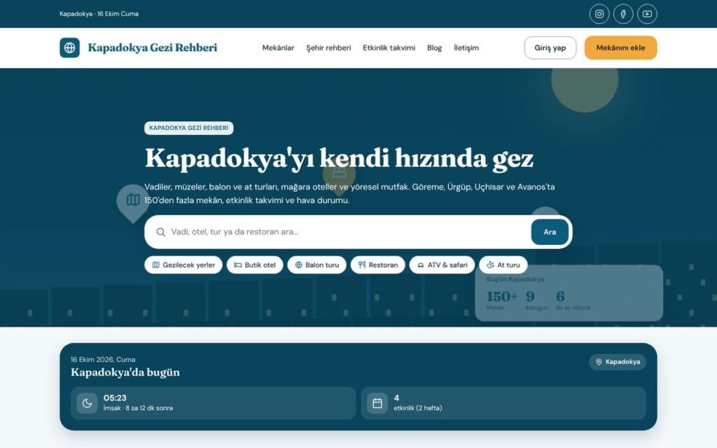Gezi rehberi konsepti