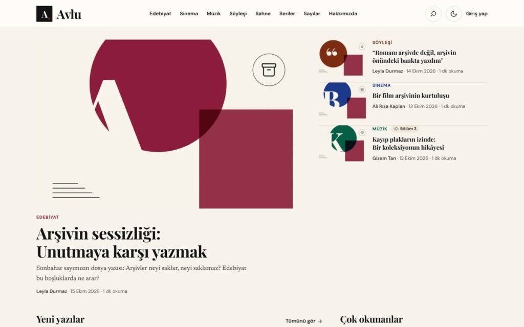 Kültür dergisi konsepti