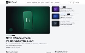 Rota Yazar Teknoloji inceleme blogu konsepti ana sayfa