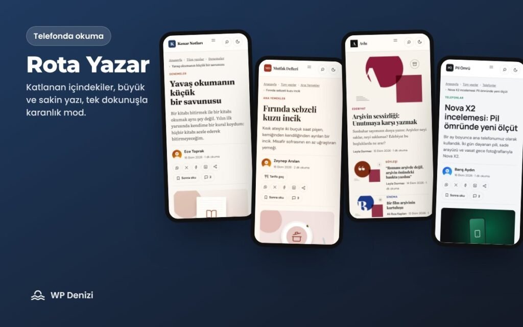 Rota Yazar telefonda