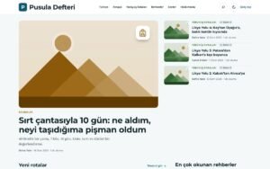 Rota Yazar Gezi blogu konsepti ana sayfa