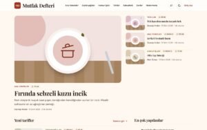 Rota Yazar Yemek blogu konsepti ana sayfa