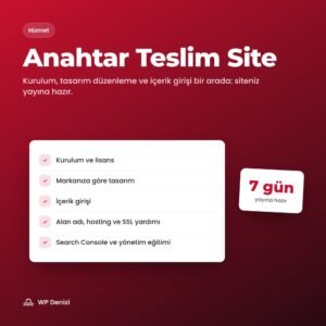 Anahtar Teslim Site