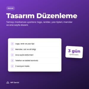 Tasarım Düzenleme
