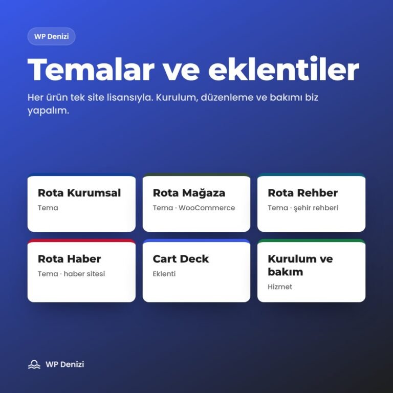 wpdenizi.com yenilendi: canlı demolar, destek merkezi ve sürüm notları