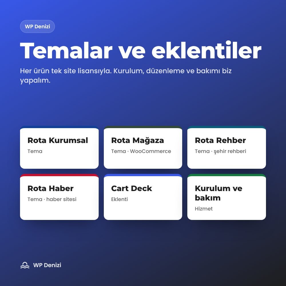 wpdenizi.com yenilendi: canlı demolar, destek merkezi ve sürüm notları